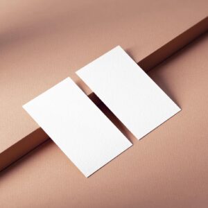 Minimalist gift card / voucher mockup for Rapsody Design Arts.