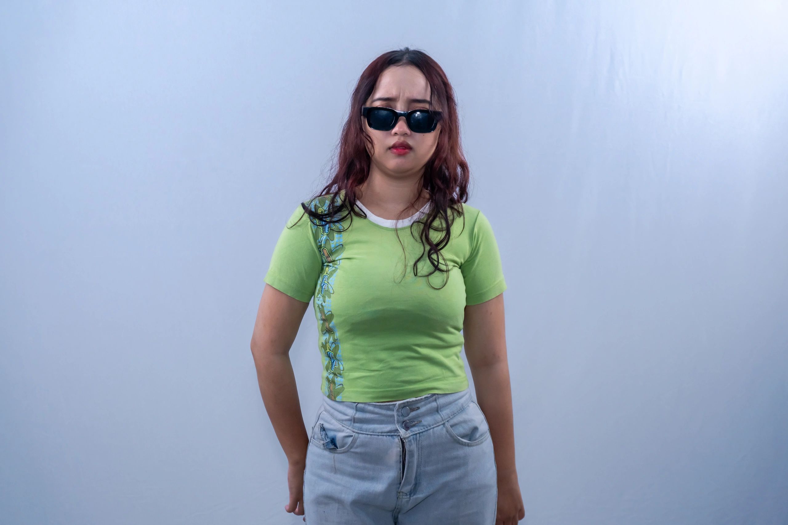 Streetwear-style portrait suitable for showcasing graphic t-shirts.